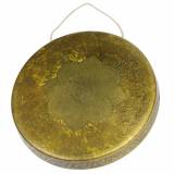 Gong Templu Tibetan Disc din Bronz cu Bat - 30-35 cm